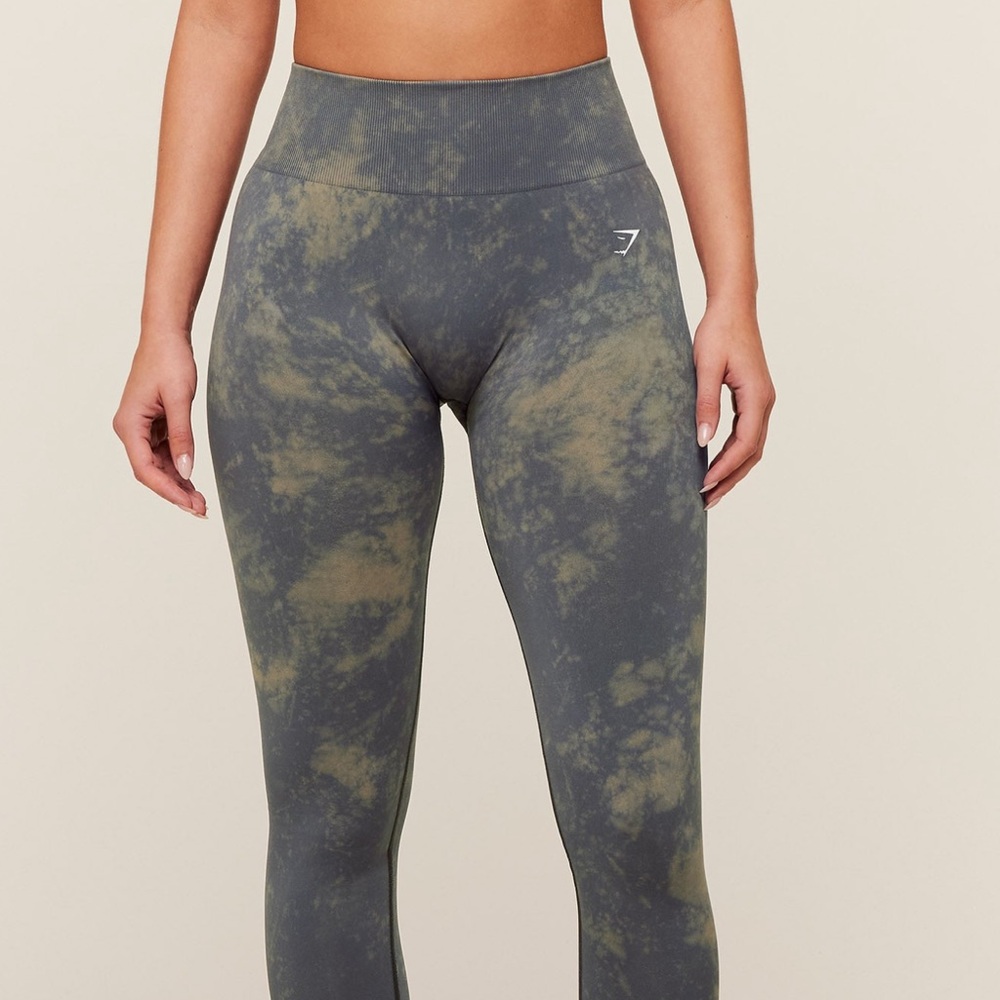 Gymshark Olive Tie-Dye High-Waist Jeggings